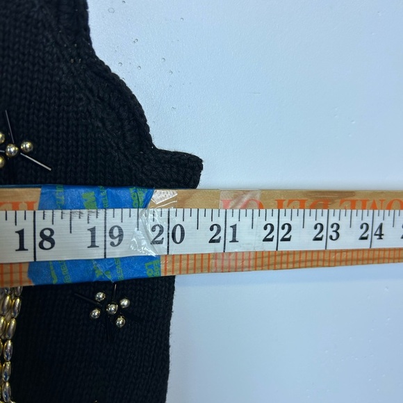 Eagle’s Eye VTG Y2K Knit Vest Beaded Angel Embroidery Ugly Sweater Christmas - Picture 10 of 12